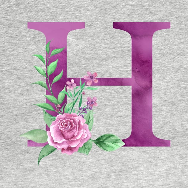 Floral Monogram H Beautiful Rose Bouquet by floralmonogram